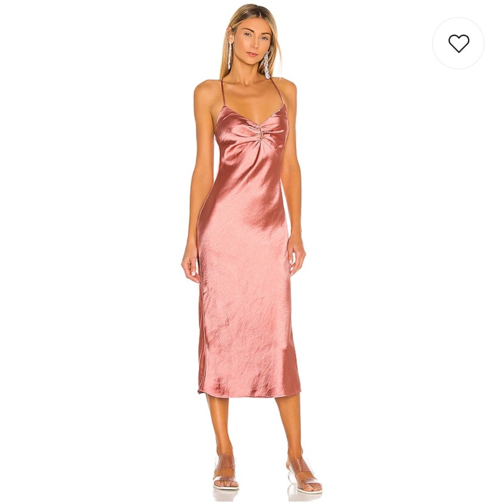 Camila Coelho Arnoldo Midi Dress in Rust